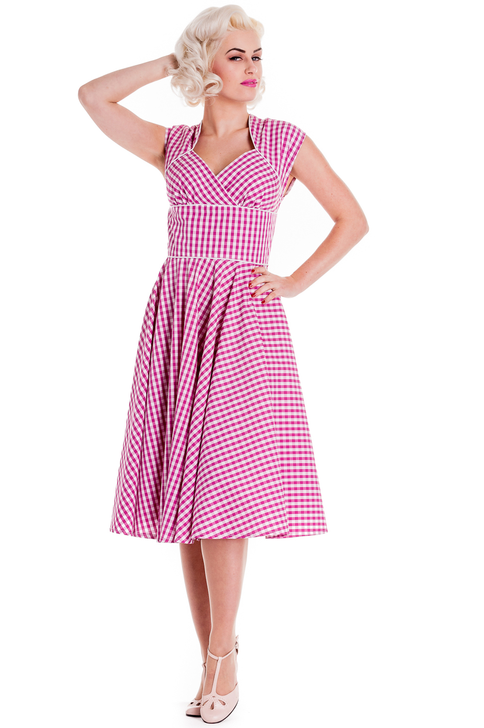 Rkp28 Hell Bunny Lazy River Gingham 50s Dress Rockabilly Pin Up Retro Swing Ebay 